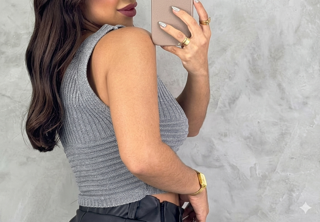 Cropped Tricot Sculpt Knit - Simoura Maison